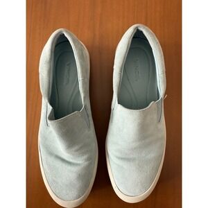 Vince Women's Slip‎ On Sneakers Suede Casual Shoes Size 7.5M Light Blue